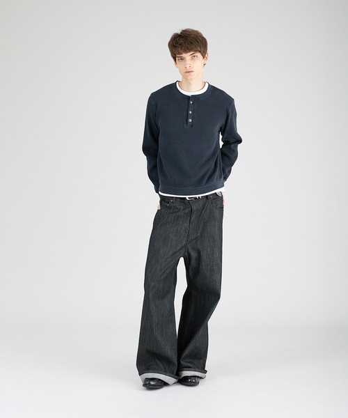 Regen Glanz（レーゲングランツ）の「thermal henryneck longsleeve T‐shirt/サーマルヘンリーネックロングスリーブTシャツ（Tシャツ/カットソー・メンズ・グレー/レッド/ブラック/ダークブラウン/ブラック系その他/杢グレー/パープル・SMALL/MEDIUM/LARGE）」の19枚目の写真