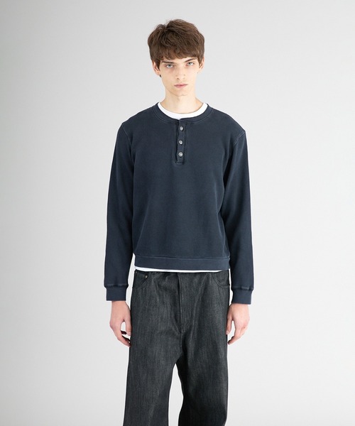 Regen Glanz（レーゲングランツ）の「thermal henryneck longsleeve T‐shirt/サーマルヘンリーネックロングスリーブTシャツ（Tシャツ/カットソー・メンズ・グレー/レッド/ブラック/ダークブラウン/ブラック系その他/杢グレー/パープル・SMALL/MEDIUM/LARGE）」の8枚目の写真