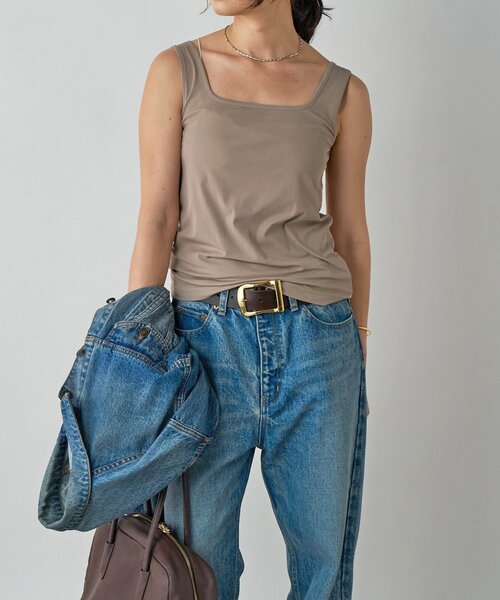 RIVE DROITE(リヴドロワ)の「【MYSELFbyRD(マイセルフバイリヴドロワ)】Tank top(キャミソール・レディース・ブラック/ベージュ・FREE)」の13枚目の写真