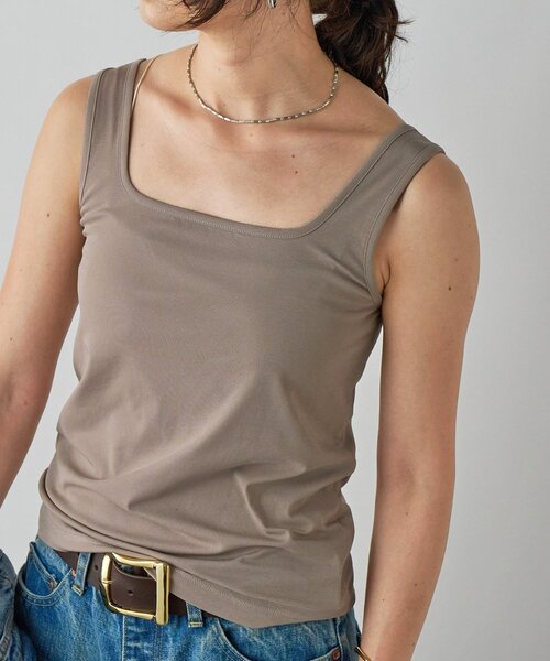 RIVE DROITE(リヴドロワ)の「【MYSELFbyRD(マイセルフバイリヴドロワ)】Tank top(キャミソール・レディース・ブラック/ベージュ・FREE)」の16枚目の写真