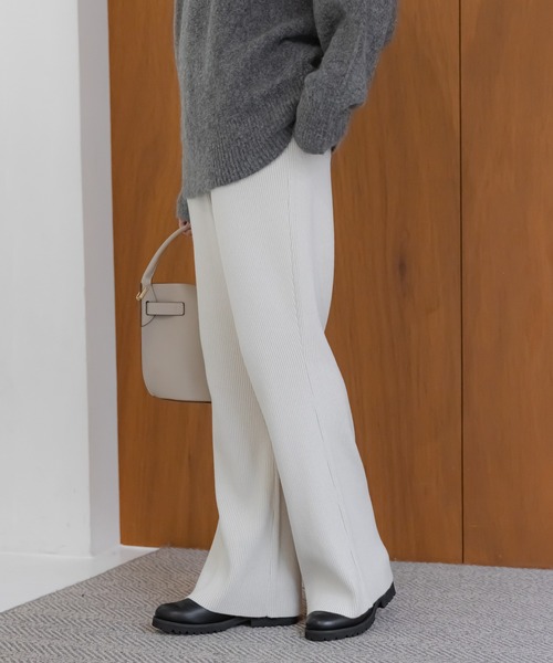 セール】毛玉しらずニットパンツ/571792（その他パンツ）｜Elura