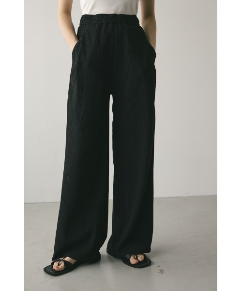 STYLEMIXER(スタイルミキサー)の「リンクルリラックスワイドパンツ(その他パンツ・レディース・グリーン/ブラック・SMALL/MEDIUM)」の2枚目の写真