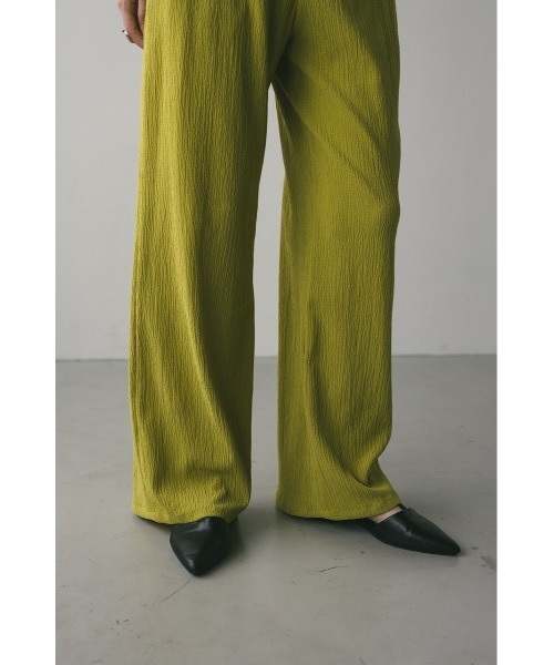 STYLEMIXER(スタイルミキサー)の「リンクルリラックスワイドパンツ(その他パンツ・レディース・グリーン/ブラック・SMALL/MEDIUM)」の3枚目の写真