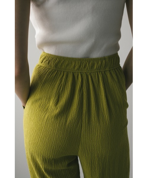 STYLEMIXER(スタイルミキサー)の「リンクルリラックスワイドパンツ(その他パンツ・レディース・グリーン/ブラック・SMALL/MEDIUM)」の5枚目の写真