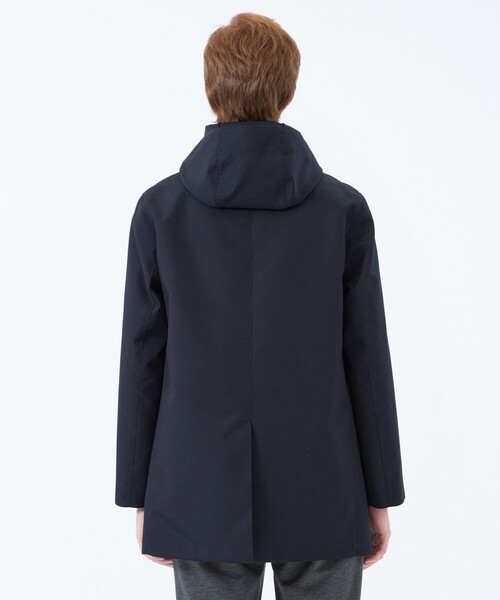 MACKINTOSH PHILOSOPHY（ﾏｯｷﾝﾄｯｼｭ ﾌｨﾛｿﾌｨｰ）の「3層ブロードボンディング WELLINGTON HOOD short「ウェリントンフードショート」（ステンカラーコート・メンズ・ダークブラウン/ダークネイビー/ブルー系その他7・40/38）」の9枚目の写真