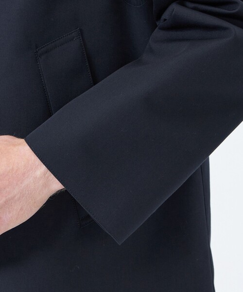 MACKINTOSH PHILOSOPHY（ﾏｯｷﾝﾄｯｼｭ ﾌｨﾛｿﾌｨｰ）の「3層ブロードボンディング WELLINGTON HOOD short「ウェリントンフードショート」（ステンカラーコート・メンズ・ダークブラウン/ダークネイビー/ブルー系その他7・40/38）」の11枚目の写真