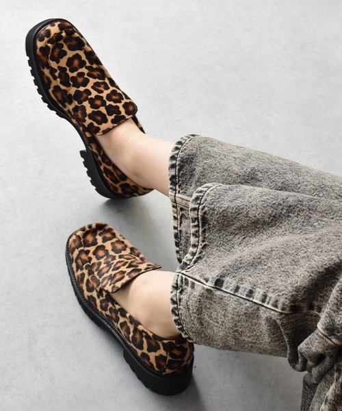 PASCUCCI(パスクッチ)の「【PASCUCCI】レオパード柄タンクソールスリッポン(D51623)(ローファー・レディース・レオパード・37/38)」の8枚目の写真