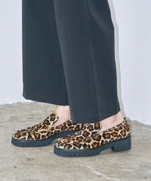 PASCUCCI(パスクッチ)の「【PASCUCCI】レオパード柄タンクソールスリッポン(D51623)(ローファー・レディース・レオパード・37/38)」の5枚目の写真