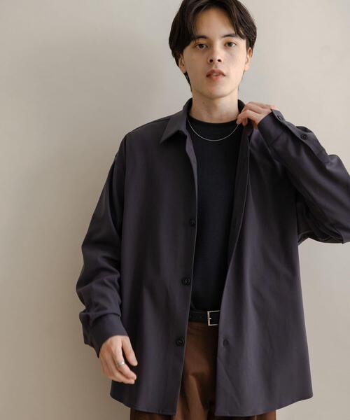 SENSE OF PLACE by URBAN RESEARCH(センスオブプレイスバイアーバンリサーチ)の「カラールーズシャツ(シャツ/ブラウス・メンズ・ライトベージュ/ブルー系その他/ホワイト系その他/ブラウン/チャコールグレー・MEDIUM/LARGE)」の21枚目の写真