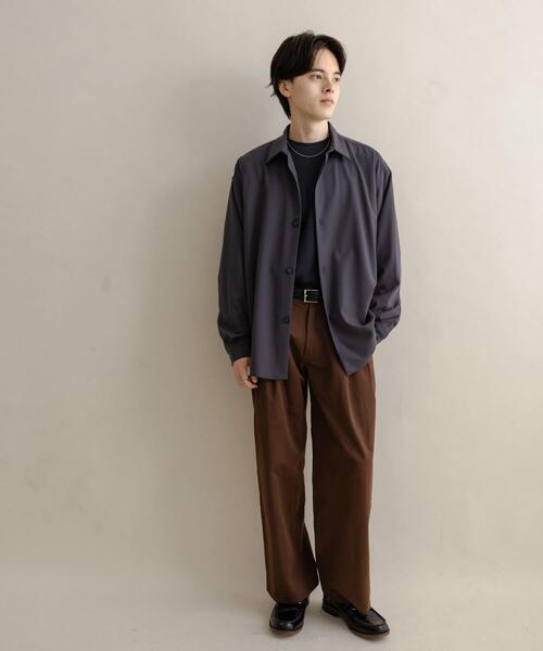 SENSE OF PLACE by URBAN RESEARCH(センスオブプレイスバイアーバンリサーチ)の「カラールーズシャツ(シャツ/ブラウス・メンズ・ライトベージュ/ブルー系その他/ホワイト系その他/ブラウン/チャコールグレー・MEDIUM/LARGE)」の16枚目の写真