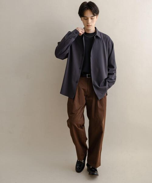 SENSE OF PLACE by URBAN RESEARCH(センスオブプレイスバイアーバンリサーチ)の「カラールーズシャツ(シャツ/ブラウス・メンズ・ライトベージュ/ブルー系その他/ホワイト系その他/ブラウン/チャコールグレー・MEDIUM/LARGE)」の18枚目の写真