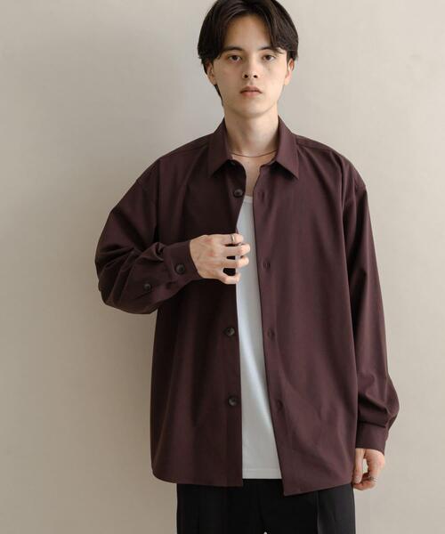 SENSE OF PLACE by URBAN RESEARCH(センスオブプレイスバイアーバンリサーチ)の「カラールーズシャツ(シャツ/ブラウス・メンズ・ライトベージュ/ブルー系その他/ホワイト系その他/ブラウン/チャコールグレー・MEDIUM/LARGE)」の17枚目の写真