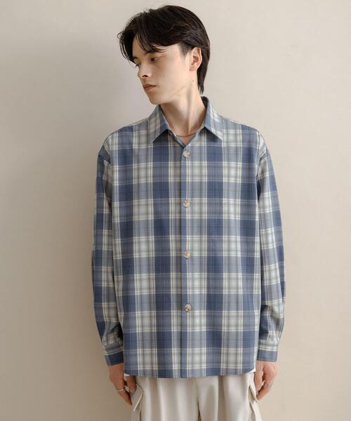 SENSE OF PLACE by URBAN RESEARCH(センスオブプレイスバイアーバンリサーチ)の「カラールーズシャツ(シャツ/ブラウス・メンズ・ライトベージュ/ブルー系その他/ホワイト系その他/ブラウン/チャコールグレー・MEDIUM/LARGE)」の14枚目の写真