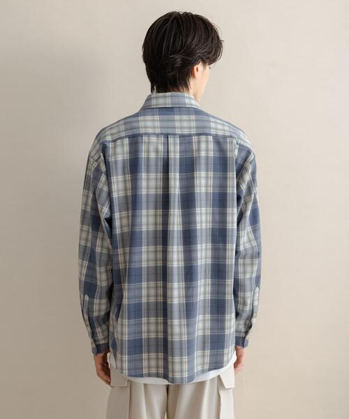 SENSE OF PLACE by URBAN RESEARCH(センスオブプレイスバイアーバンリサーチ)の「カラールーズシャツ(シャツ/ブラウス・メンズ・ライトベージュ/ブルー系その他/ホワイト系その他/ブラウン/チャコールグレー・MEDIUM/LARGE)」の7枚目の写真