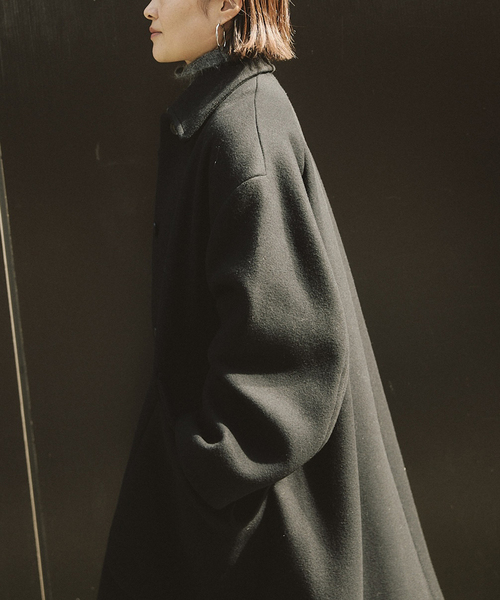 IENA LA BOUCLE(イエナラブークル)の「IENA LA BOUCLE ハードメルトンスタンドネックコート(その他アウター・レディース・アーミー/ブラック・FREE)」の6枚目の写真