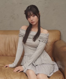 frill gather cielo tops/フリルギャザーチエーロトップス