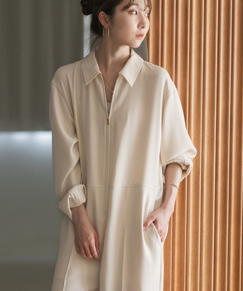 Noble（ノーブル）の「フロントZIPオールインワン（つなぎ