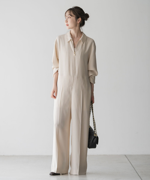 Noble（ノーブル）の「フロントZIPオールインワン（つなぎ