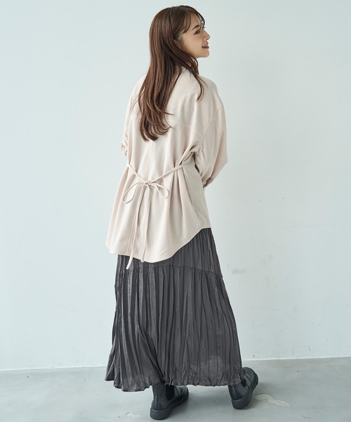 mil(ミル)の「コーデュロイ チュニックシャツ【588095】(シャツ/ブラウス・レディース・アイボリー/ブラウン/チャコールグレー・XS/S)」の10枚目の写真