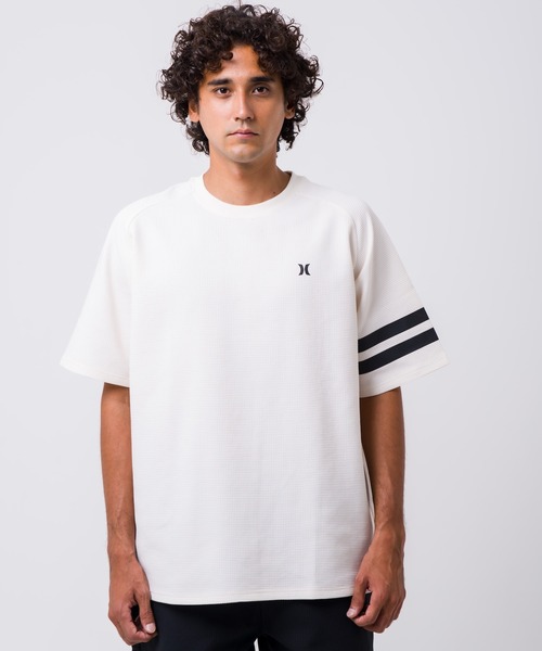 Hurley （ハーレー）の「【Hurley/ハーレー】ヘビーウェイトサーマルTシャツ　吸水速乾　オーバーサイズシルエット　THERMAL BP SS（Tシャツ/カットソー・メンズ・ブラック/オフホワイト/カーキブラウン/ブラック×イエロー/ブラック×ブルー/ブラック×ピンク・LARGE/MEDIUM/SMALL/X-LARGE）」の2枚目の写真