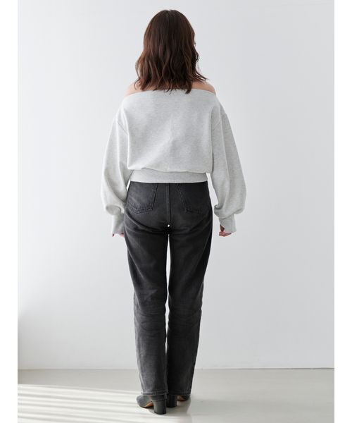 Stylevoice for xxx(スタイルヴォイスフォー)の「<kannaさんコラボ>スウェットドロップショルダーオフショルプルオーバー(スウェット・レディース・ライトグレー/クリーム/モカ・F)」の17枚目の写真