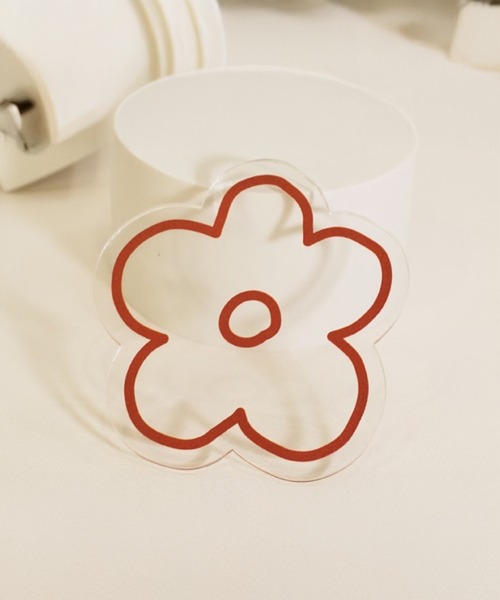 IRADOWL(アイラドール)の「【アイラドール room】レトロ花柄クリアコースター(ランチョンマット/テーブルウェア・レディース・ブルー/レッド/オレンジ/イエロー・FREE)」の3枚目の写真