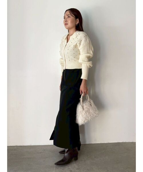 セール】ビジューカーデニットプルオーバー（ニット/セーター