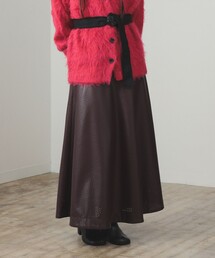 Ray BEAMS | フェイクレザー パンチング スカート(スカート)