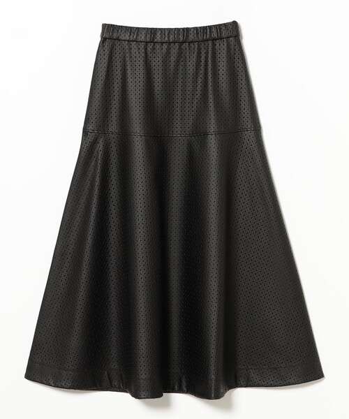 Ray BEAMS（レイビームス）の「フェイクレザー パンチング スカート（スカート・レディース・ブラック/ダークブラウン・0/1）」の17枚目の写真