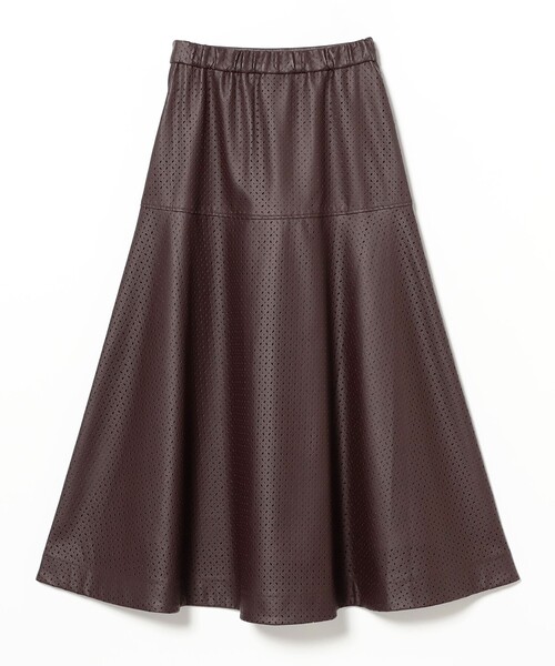 Ray BEAMS（レイビームス）の「フェイクレザー パンチング スカート（スカート・レディース・ブラック/ダークブラウン・0/1）」の22枚目の写真