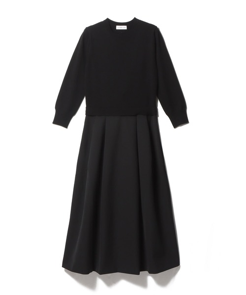 ESTNATION(エストネーション)の「ESTNATION / タックスカート コンビ ニットワンピース(ワンピース・レディース・オフホワイト/チャコールグレー/ブラック・FREE)」の17枚目の写真