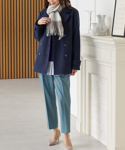 Honeys（ハニーズ）の「ウールマフラー（マフラー・レディース・サックスブルー系/ベージュ/ブラウン系その他/グレー系その他/ホワイト×ブラウン/ベージュ系その他/ライトグレー/ピンク/ダークブラウン・FREE）」の11枚目の写真