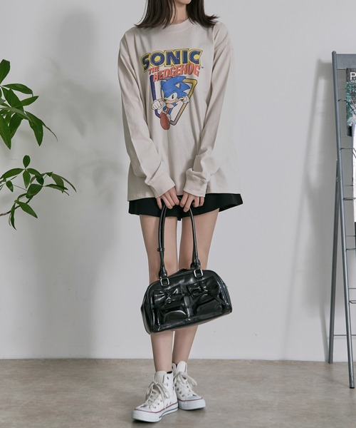 SILVER BULLET(シルバーバレット)の「『SILVER BULLET SELECT AP/シルバーバレットセレクト』SONIC USED風ptロンT【Z】(Tシャツ/カットソー・レディース・ブラック系2/ホワイト系1/ホワイト系2/ブラック系1・M/L/LL)」の5枚目の写真