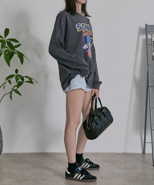 SILVER BULLET(シルバーバレット)の「『SILVER BULLET SELECT AP/シルバーバレットセレクト』SONIC USED風ptロンT【Z】(Tシャツ/カットソー・レディース・ブラック系2/ホワイト系1/ホワイト系2/ブラック系1・M/L/LL)」の10枚目の写真