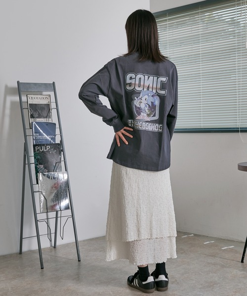 SILVER BULLET(シルバーバレット)の「『SILVER BULLET SELECT AP/シルバーバレットセレクト』SONIC USED風ptロンT【Z】(Tシャツ/カットソー・レディース・ブラック系2/ホワイト系1/ホワイト系2/ブラック系1・M/L/LL)」の12枚目の写真