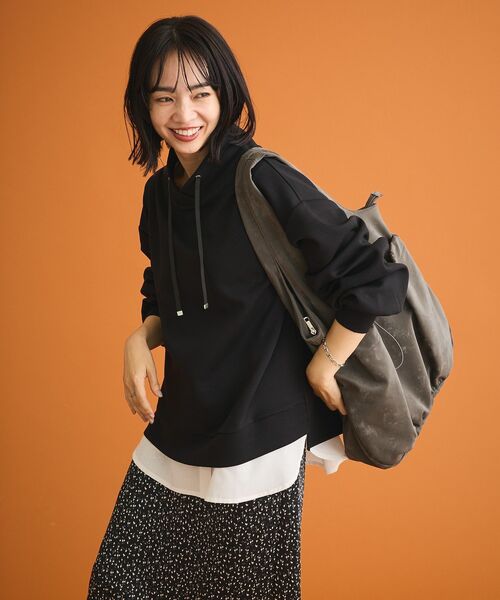 Green Parks(グリーンパークス)の「andmikka.合皮ドロストバルーンバック(トートバッグ・レディース・ブラック/カーキ/ピンク/グレー・FREE)」の9枚目の写真