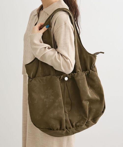 Green Parks(グリーンパークス)の「andmikka.合皮ドロストバルーンバック(トートバッグ・レディース・ブラック/カーキ/ピンク/グレー・FREE)」の12枚目の写真