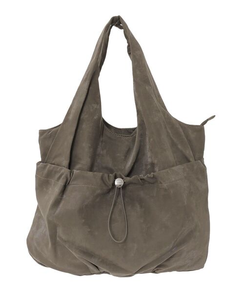 Green Parks(グリーンパークス)の「andmikka.合皮ドロストバルーンバック(トートバッグ・レディース・ブラック/カーキ/ピンク/グレー・FREE)」の22枚目の写真