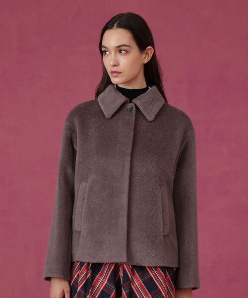 アルパカシャギーショートコート（テーラードジャケット）｜ANAYI