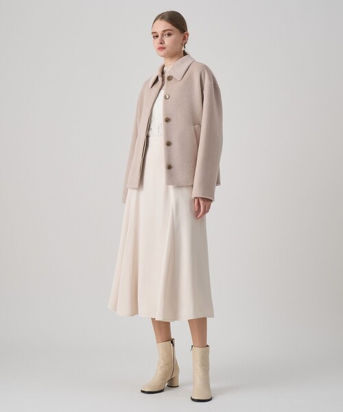 ANAYI（アナイ）の「アルパカシャギーショートコート（テーラードジャケット・レディース・チャコールグレー/ベージュ/モカ・36/38）」の9枚目の写真