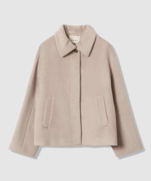 アルパカシャギーショートコート（テーラードジャケット）｜ANAYI