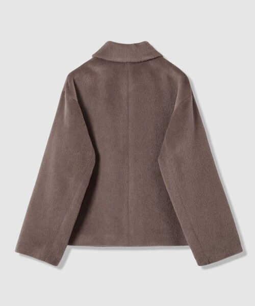 ANAYI（アナイ）の「アルパカシャギーショートコート（テーラードジャケット・レディース・チャコールグレー/ベージュ/モカ・36/38）」の21枚目の写真