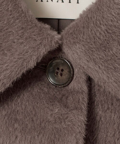 ANAYI（アナイ）の「アルパカシャギーショートコート（テーラードジャケット・レディース・チャコールグレー/ベージュ/モカ・36/38）」の22枚目の写真