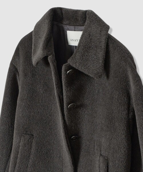 アルパカシャギーショートコート（テーラードジャケット）｜ANAYI