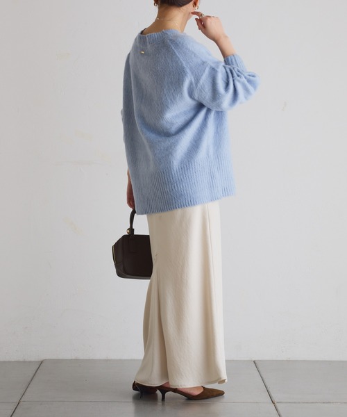 COLLAGE GALLARDAGALANTE（コラージュガリャルダガランテ）の「サテンマーメイドスカート/WEB限定（スカート・レディース・ブラック/ネイビー/オフホワイト/ブラウン・1/2）」の12枚目の写真