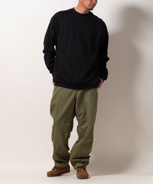 BAYBLO(ベイブロ)の「(SA) 裏起毛 ワッフル 長袖 Tシャツ(Tシャツ/カットソー・メンズ・アイボリー/ネイビー/ブラック/チャコールグレー/オリーブ・L/M/LL)」の11枚目の写真