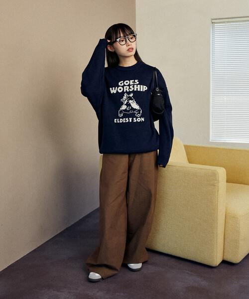 PUBLUX(パブリュクス)の「PUBLUX/パブリュクス フレンチブルドッグ ドッグ デザイン ニット 限定展開(ニット/セーター・レディース・グレー/ブラック/ネイビー・SMALL/MEDIUM/LARGE)」の8枚目の写真