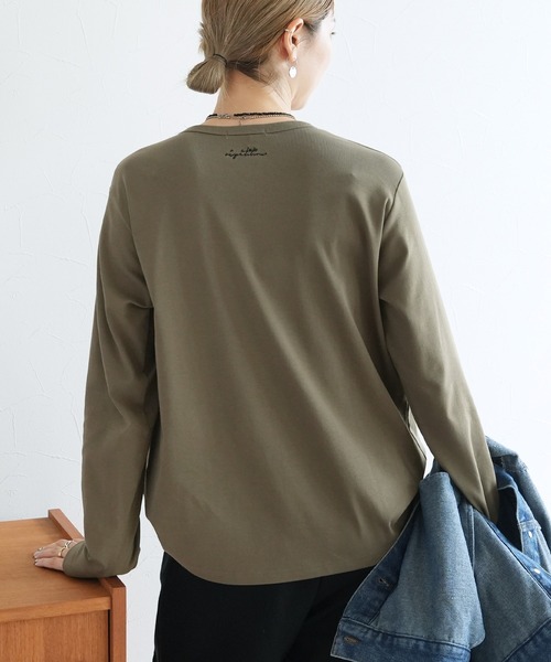 reca(レカ)の「バック刺繍カラーロゴTシャツ(Tシャツ/カットソー・レディース・ブラウン系その他/ブラック/アイボリー/オフホワイト・FREE)」の5枚目の写真