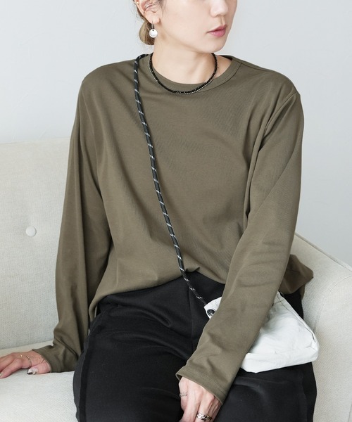 reca(レカ)の「バック刺繍カラーロゴTシャツ(Tシャツ/カットソー・レディース・ブラウン系その他/ブラック/アイボリー/オフホワイト・FREE)」の7枚目の写真