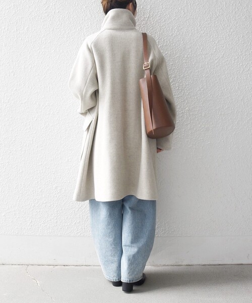 SHIPS any: カシミヤ ミックス スタンドカラー ミドル コート（その他
